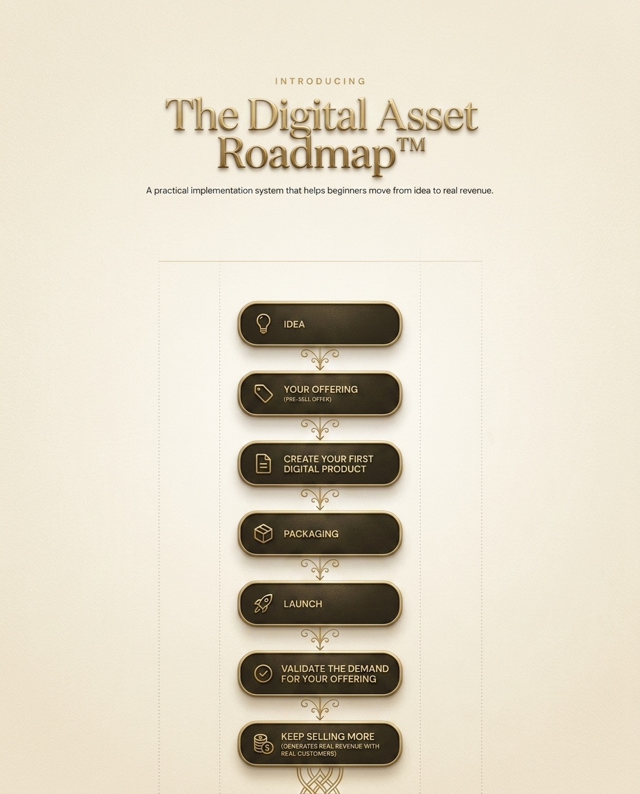 Introducing The Digital Asset Roadmap — idea to revenue step-by-step system